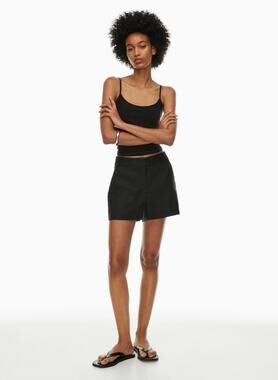 High waisted pleated linen black shorts pockets by Wilfred with linen size 10